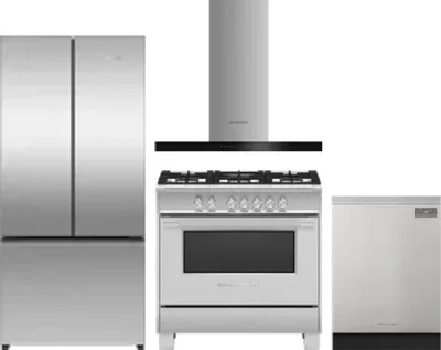4 Piece Package Includes Refrigerator, Range, Hood And Dishwasher